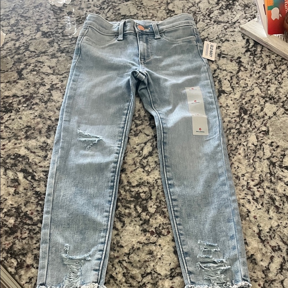 Old Navy Light Blue Kids Distressed Jeans